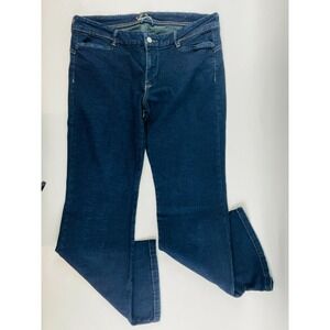 The Diva Jeans Women's Size 12 Blue Denim Bootcut Dark Wash Stretch Wide Leg